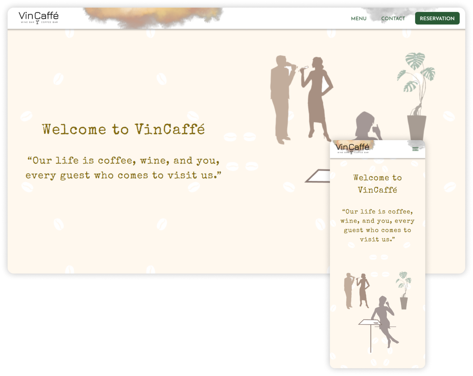 VinCaffé website Preview